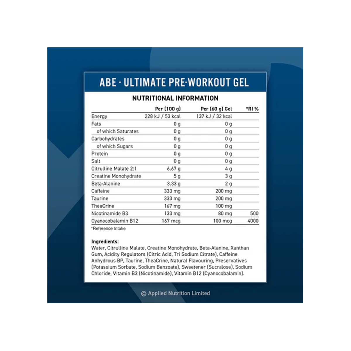 Applied Nutrition ABE Pre-workout Gel - Produktansicht 2