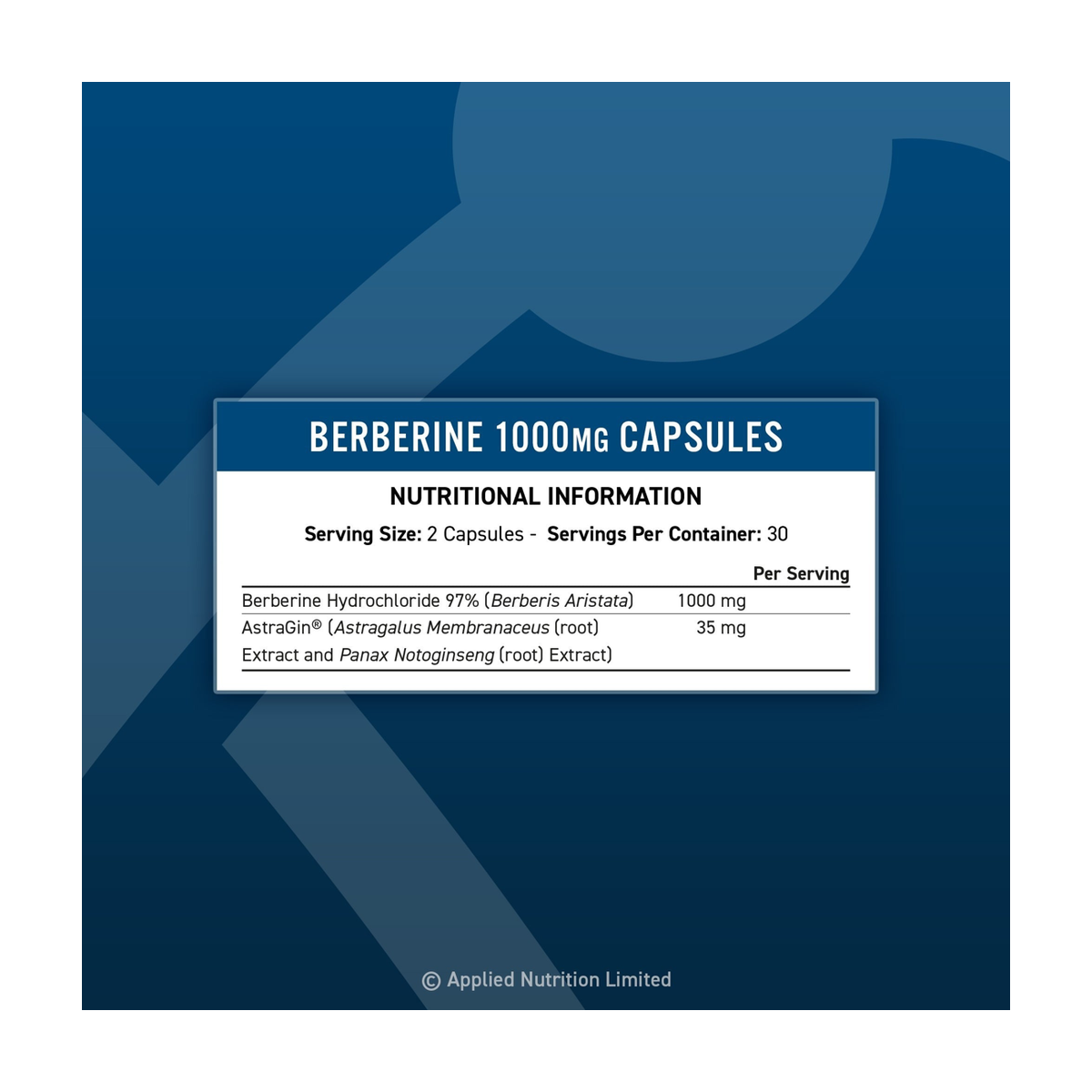 Applied Nutrition Berberine 1000 mg - Produktansicht 2