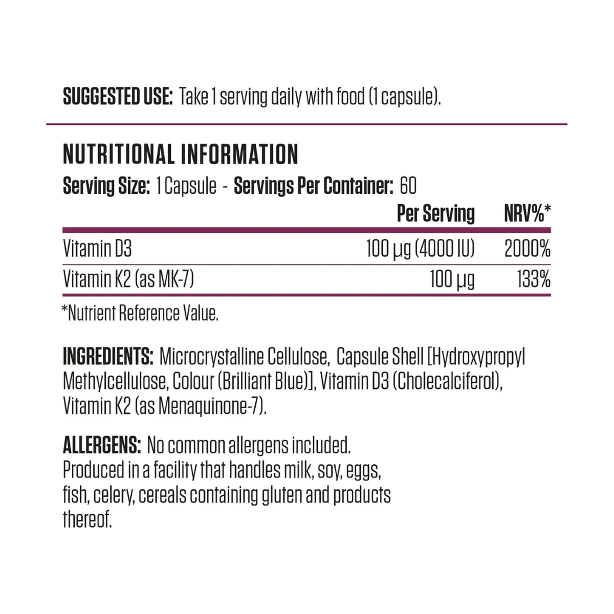 Applied Nutrition D3 + K2 - Produktansicht 2