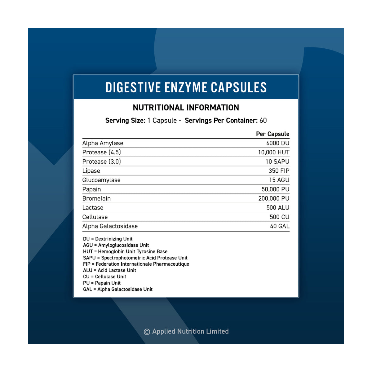 Applied Nutrition Digestive Enzyme - Product view 4