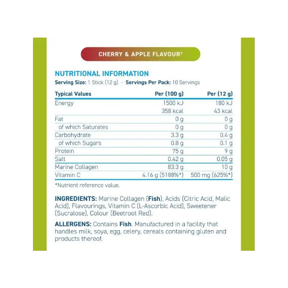 Applied Nutrition Marine Collagen Sticks - Product view 6