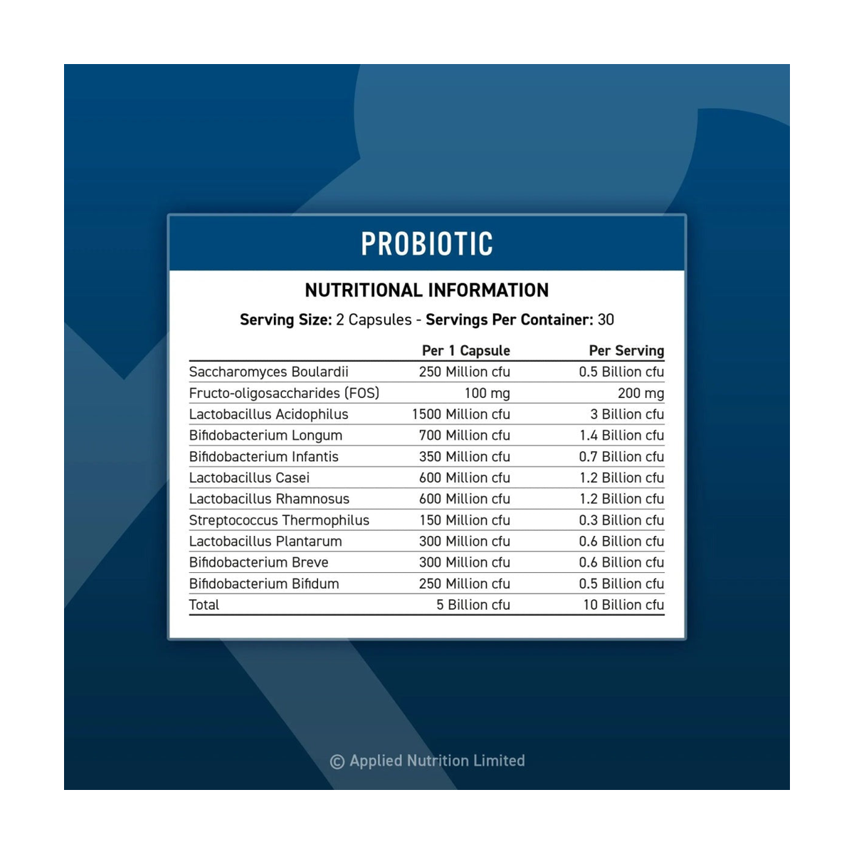 Applied Nutrition Probiotic - Product view 4