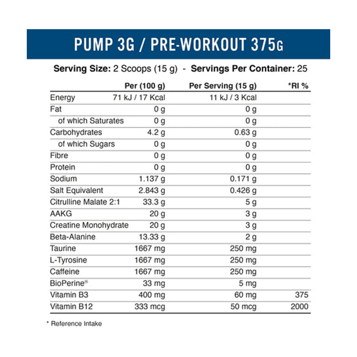 Applied Nutrition Pump 3G Pre-workout - Product view 6