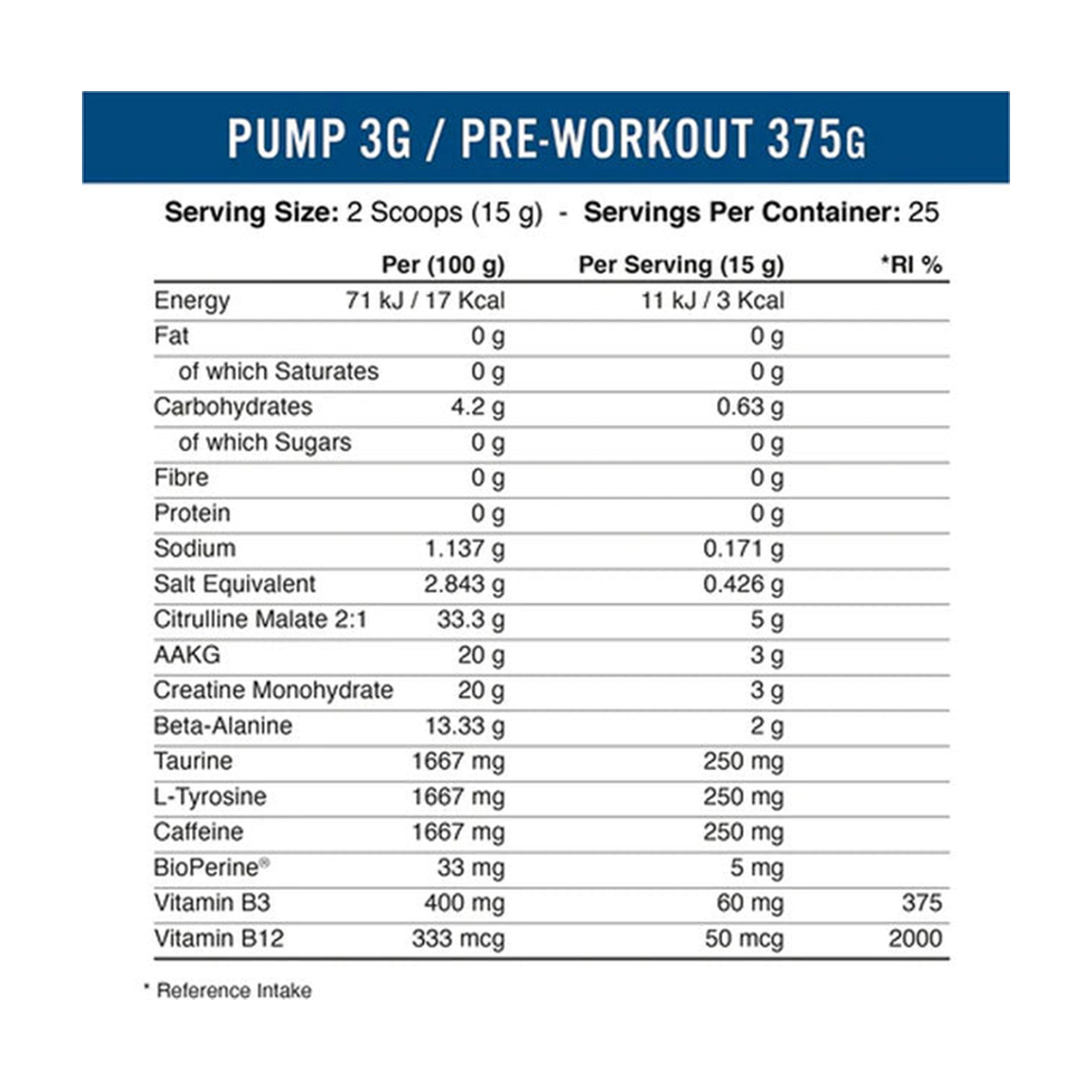 Applied Nutrition Pump 3G Pre-workout - Product view 8