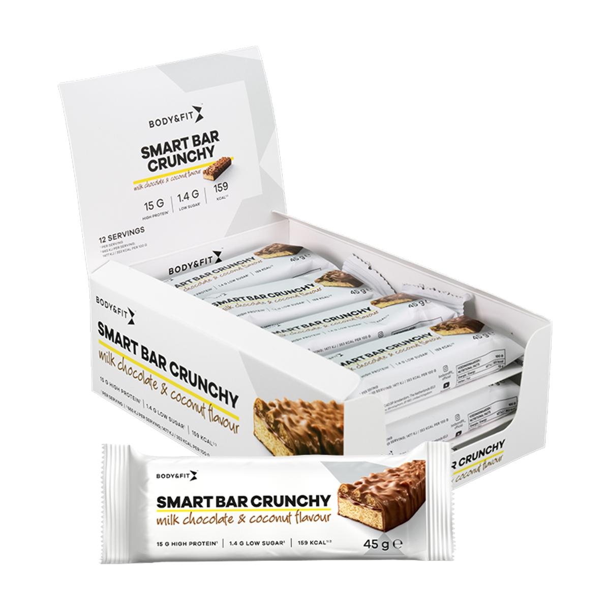 Body & Fit Protein Bar Crunchy - 12 x 45 g