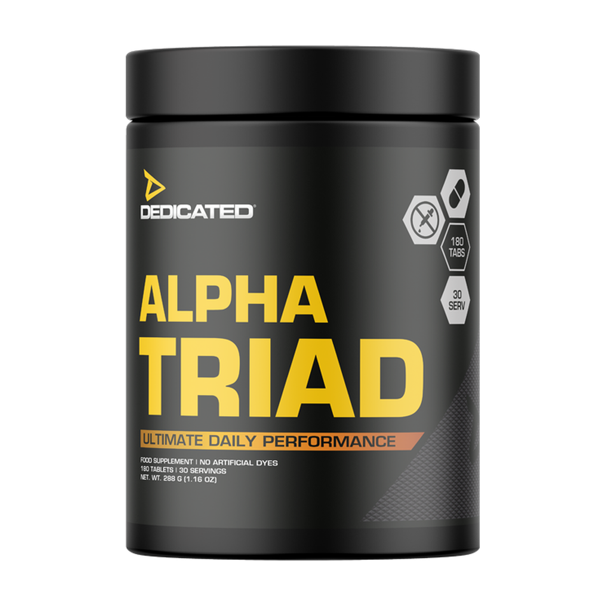Dedicated Nutrition Alpha Triad - 180 tabs
