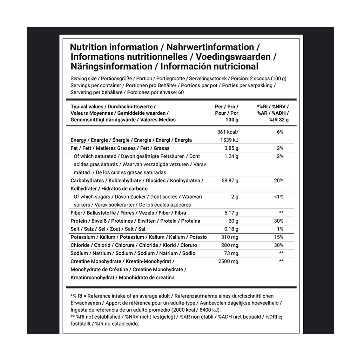 Dedicated Nutrition Lean Mass Gainer - Product view 10