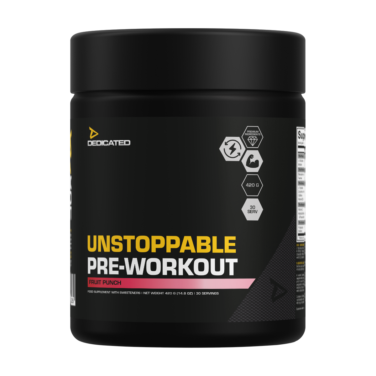 Dedicated Nutrition Unstoppable Pre-workout - Produktansicht 2