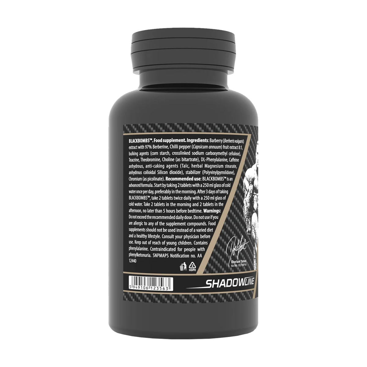 DY Nutrition BlackBombs Fatburner - Product view 3