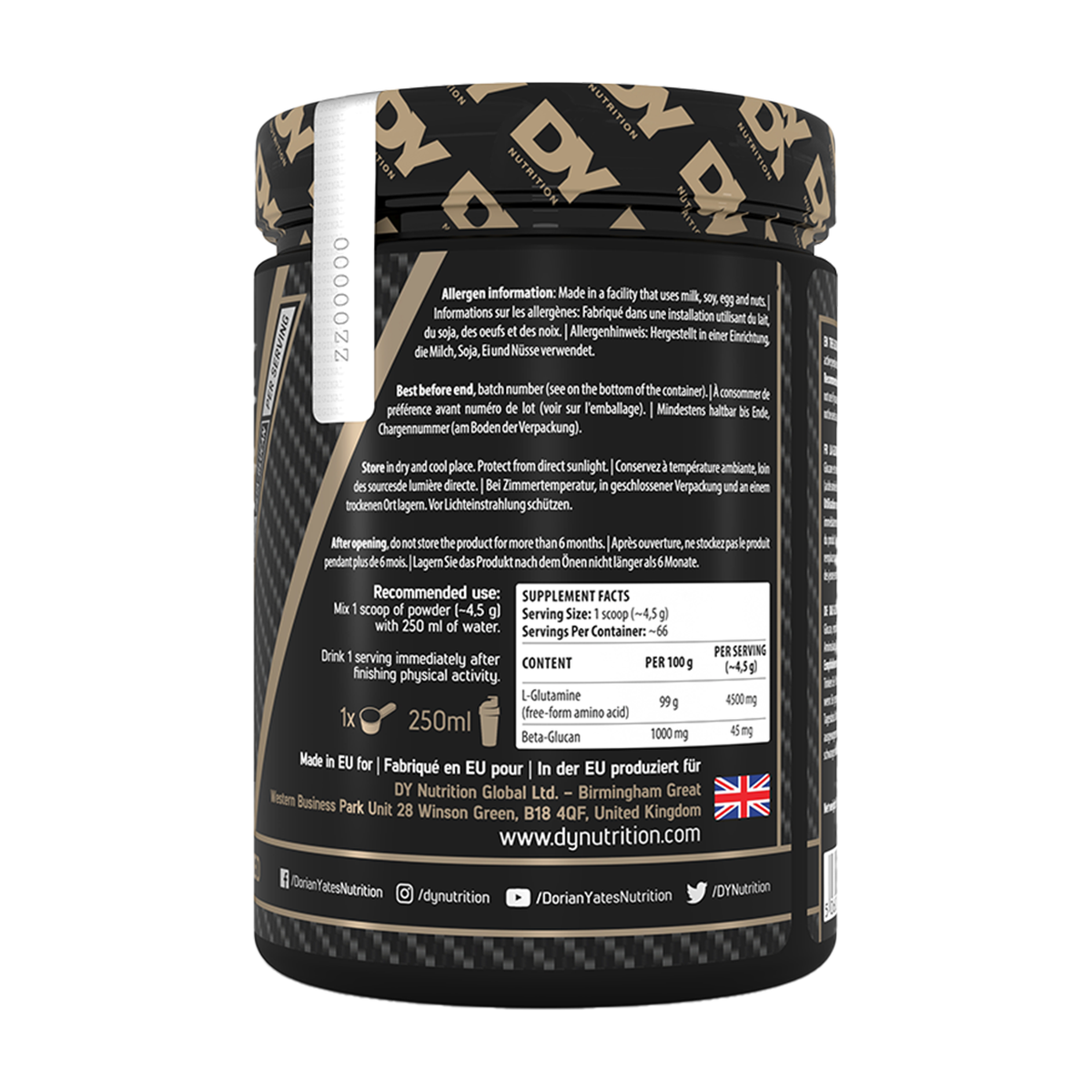 DY Nutrition Glutamine - Produktansicht 2