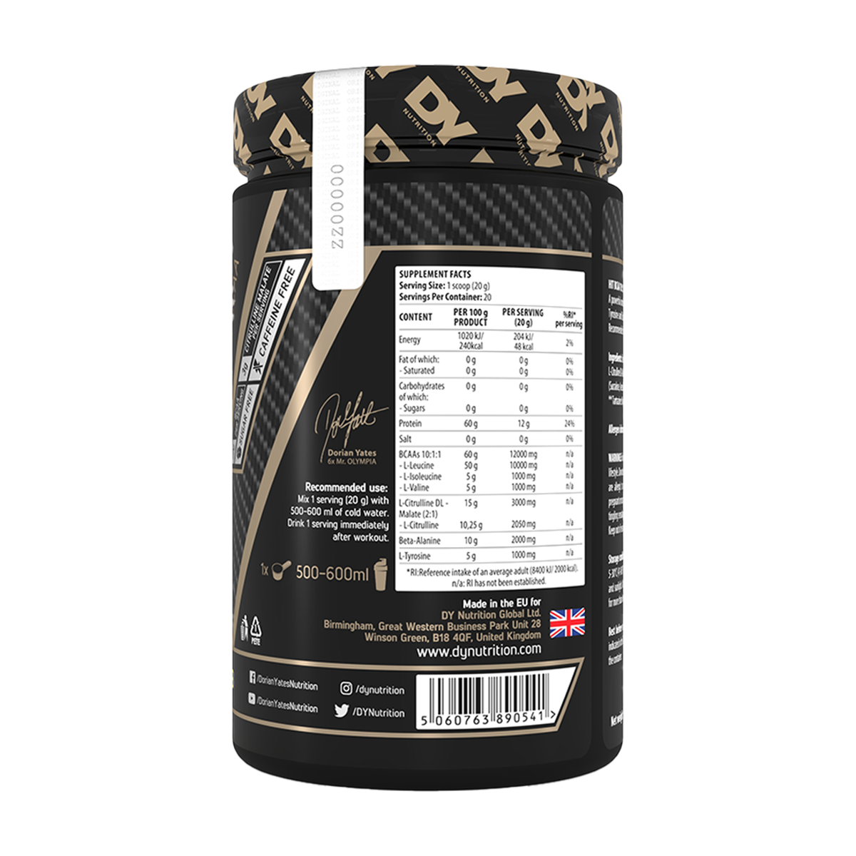 DY Nutrition HIT BCAA 10:1:1 - Product view 10