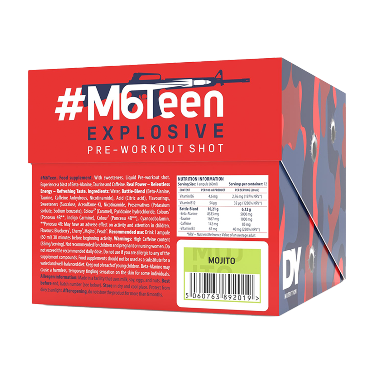 DY Nutrition M6Teen Pre-workout Shots - Product view 8