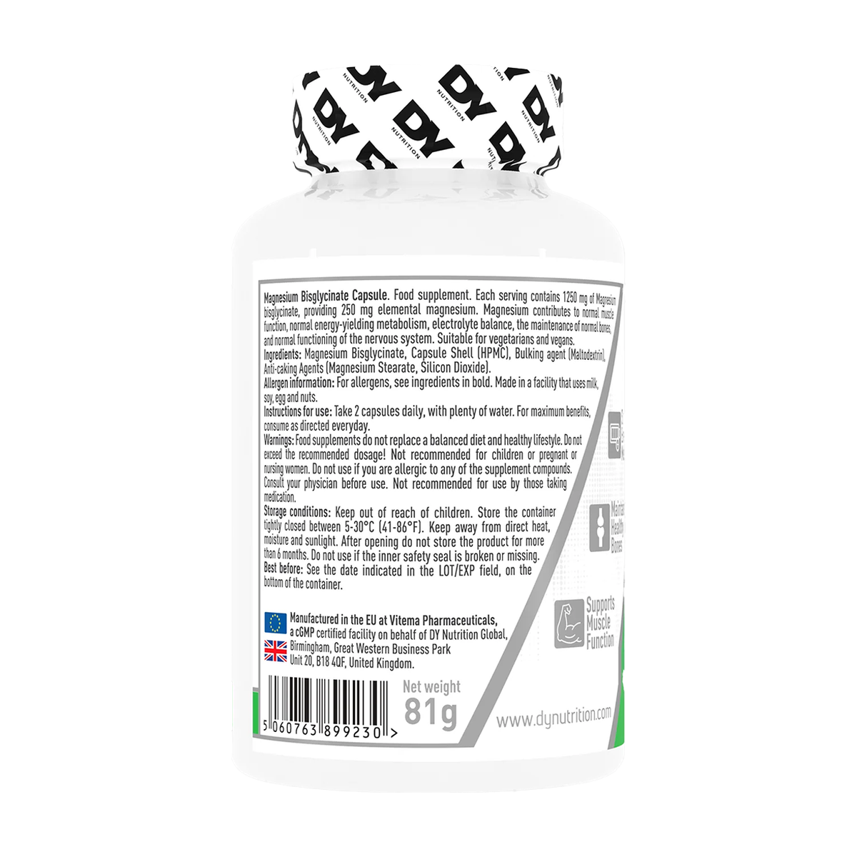 DY Nutrition Magnesium Bisglycinate - Produktansicht 2