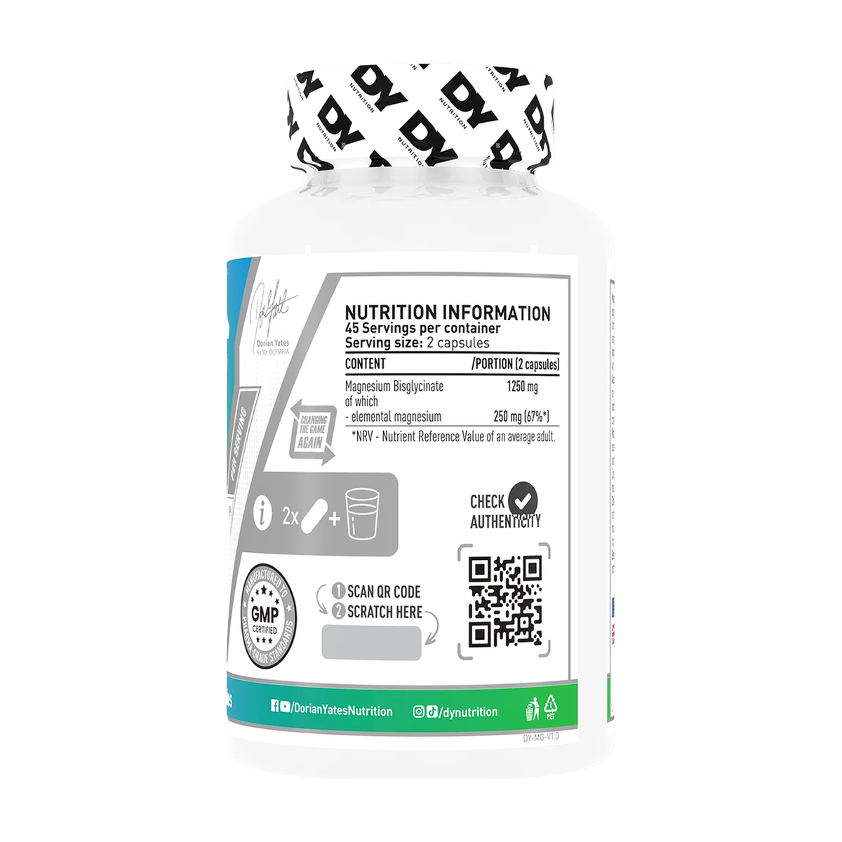 DY Nutrition Magnesium Bisglycinate - Produktansicht 3