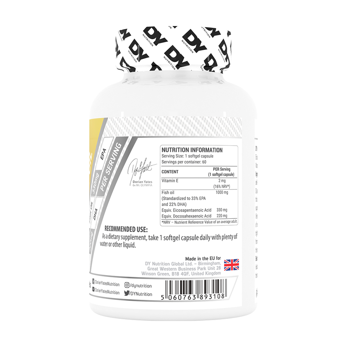 DY Nutrition Omega 3 Fish Oil - Produktansicht 2