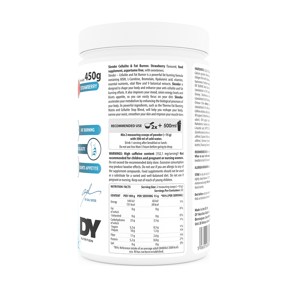 DY Nutrition Slender Cellulite & Fatburner - Product view 5