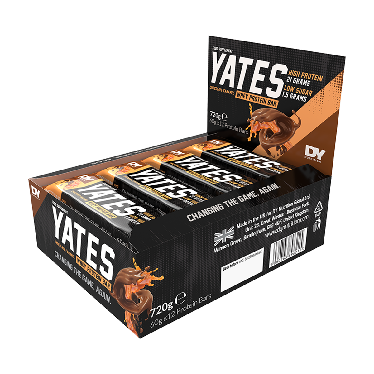 DY Nutrition Whey Protein Bar - 12 x 60 g