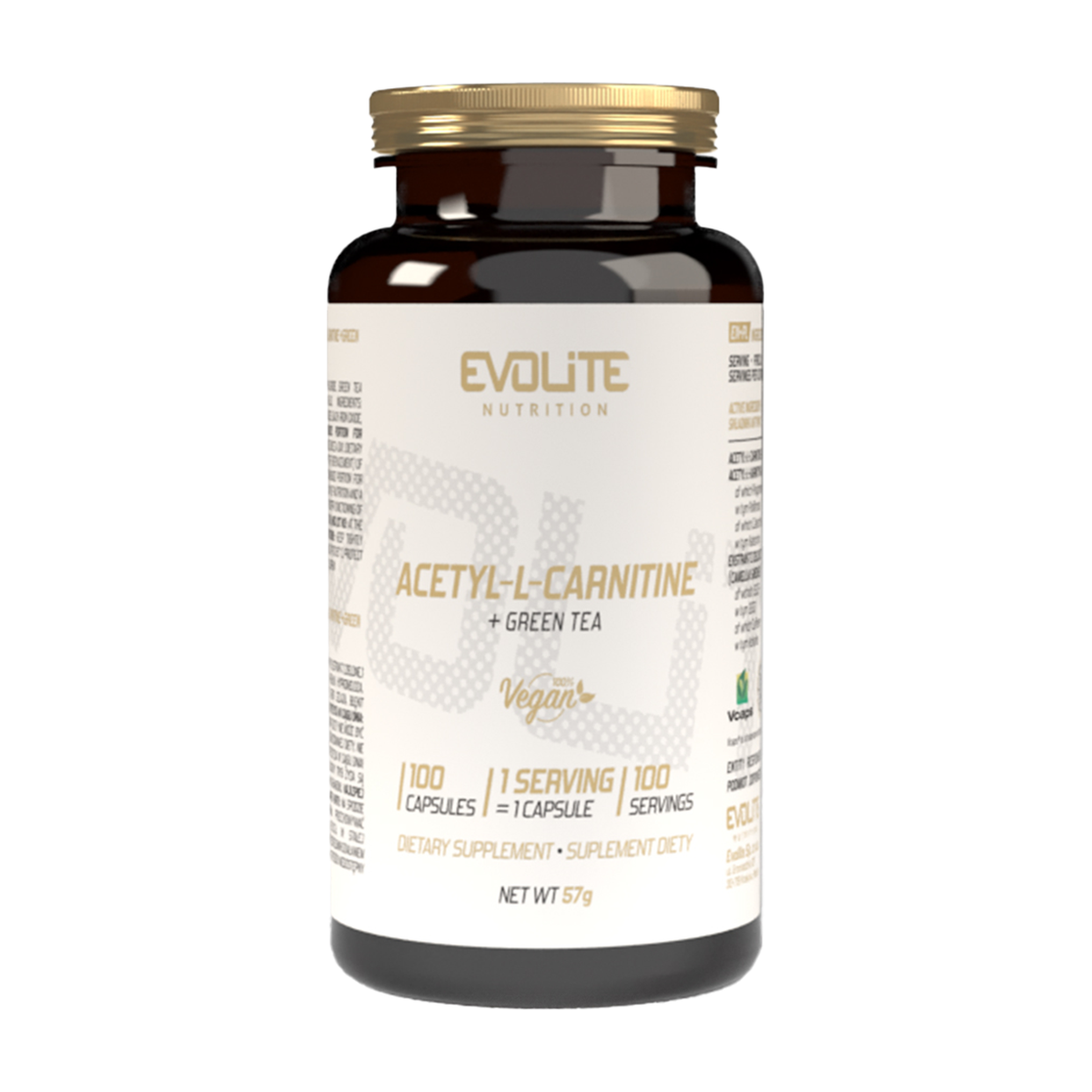 Evolite Acetyl L-Carnitine HCL - 100 caps