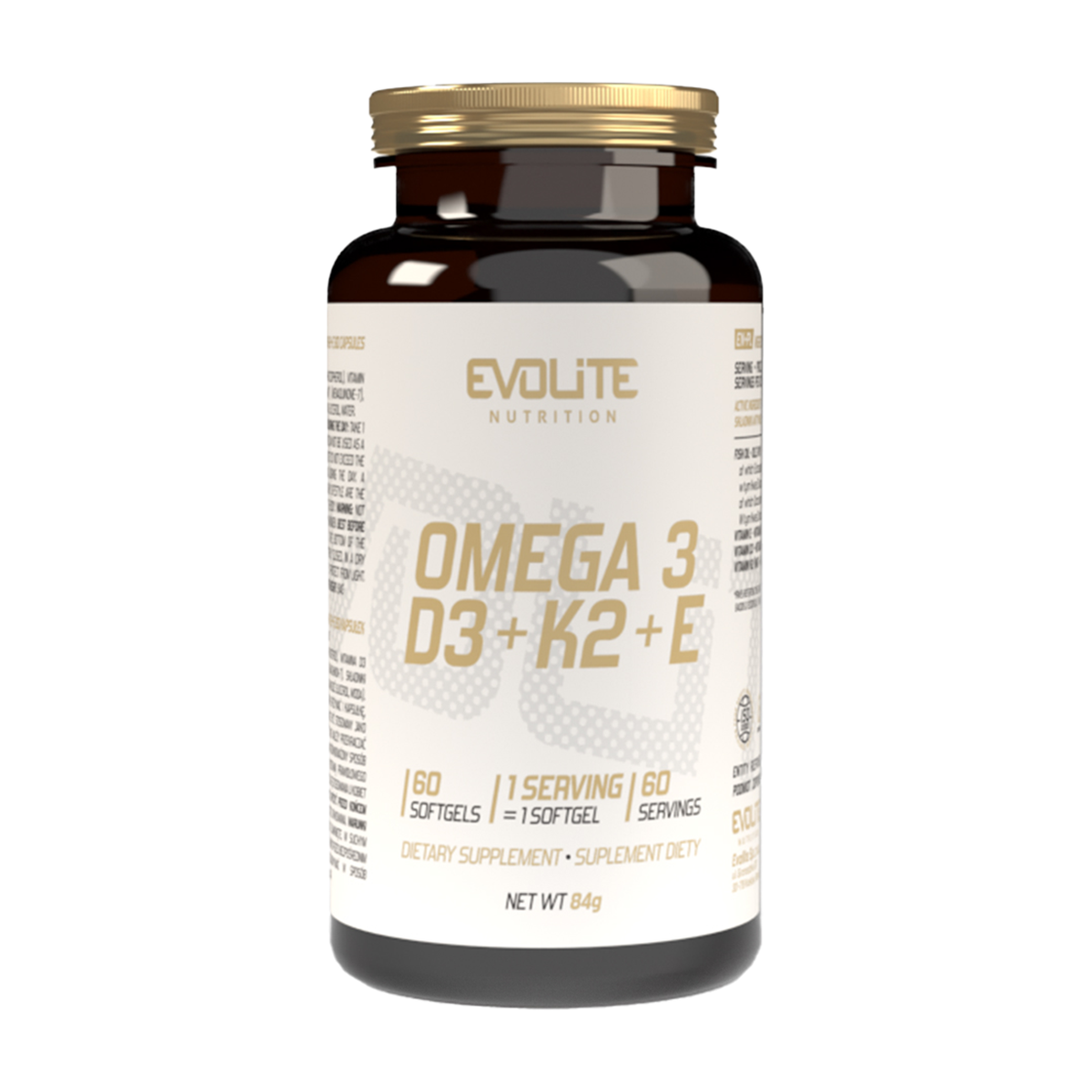Evolite Omega 3+D3+k2+E - 60 Softgels