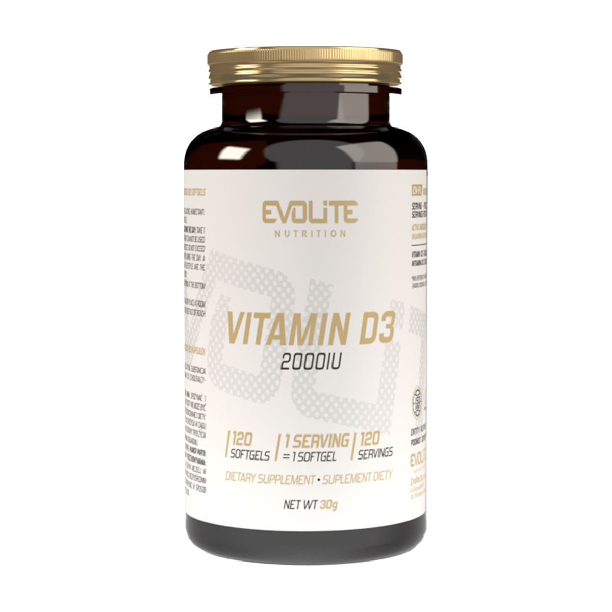 Evolite Vitamin D3 2000 IU - 120 softgels