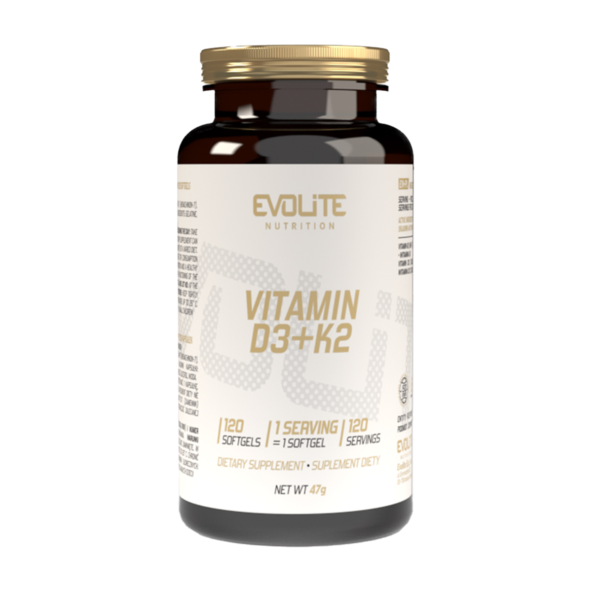 Evolite Vitamin D3+K2 - 120 softgels