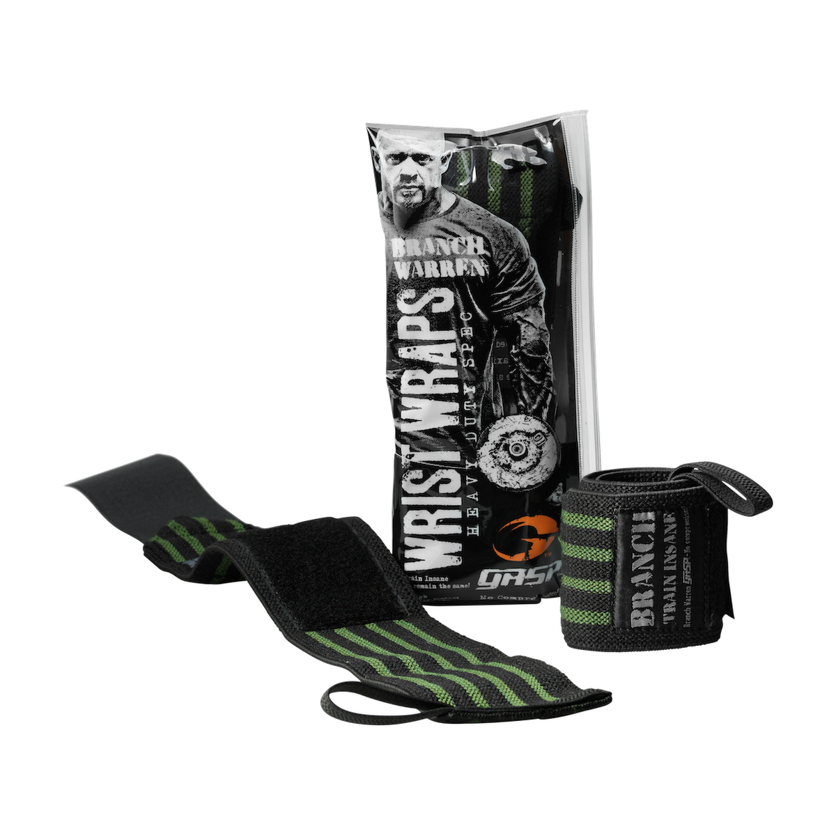 GASP Branch Warren 18" Wrist Wraps - Black