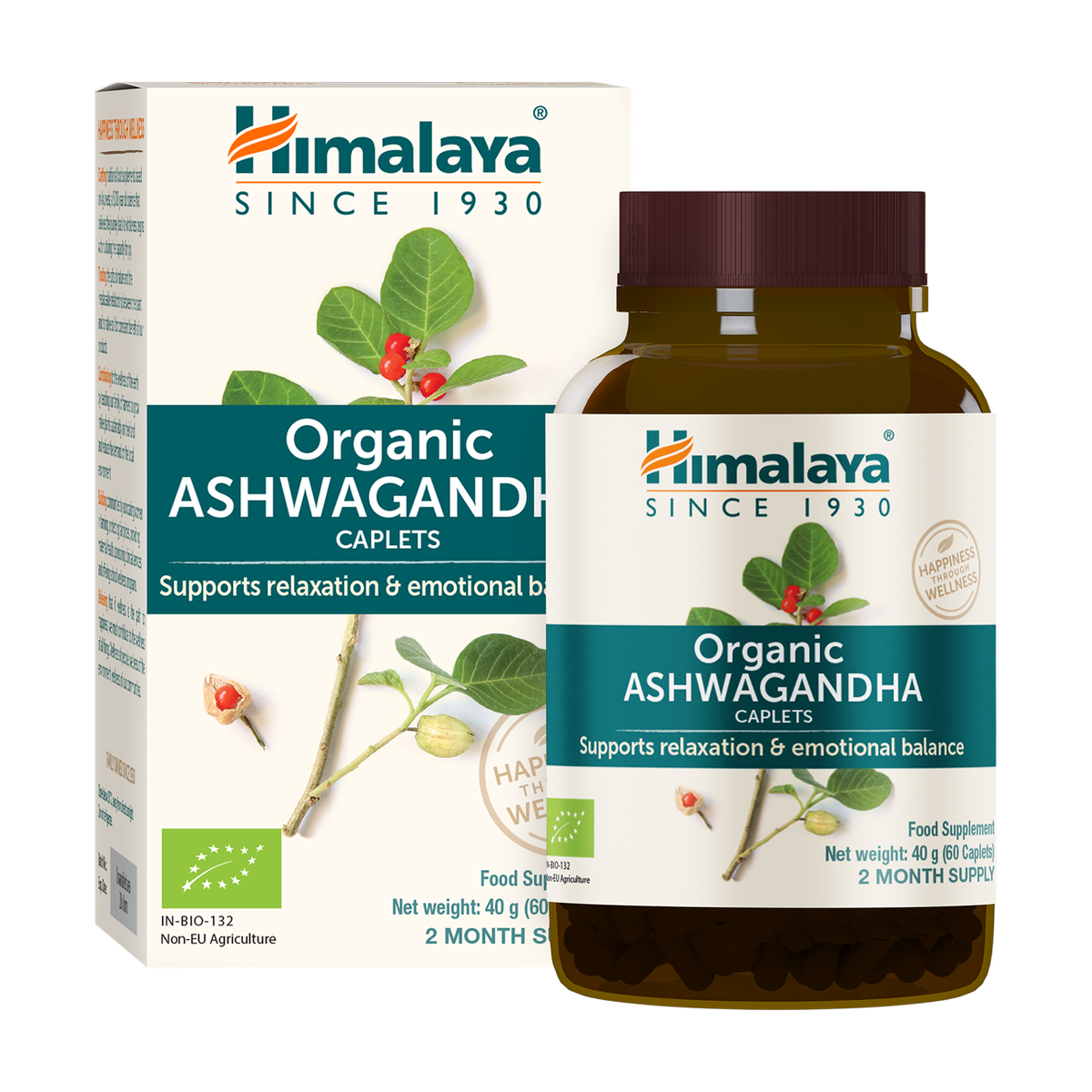 Himalaya Organic Ashwagandha - 60 caps