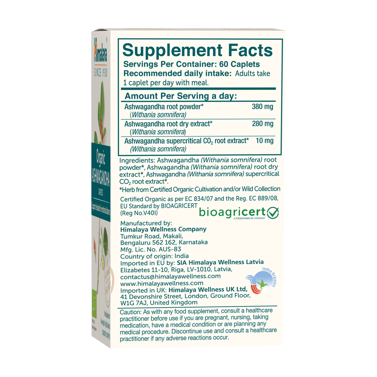 Himalaya Organic Ashwagandha - Product view 3