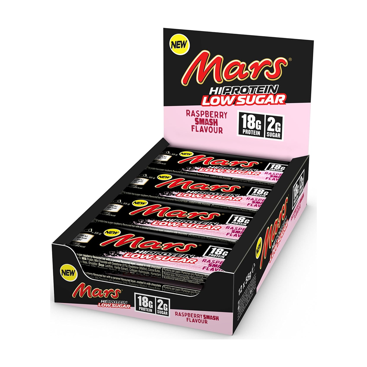 Mars HiProtein Low Sugar Bar - 12 x 57 g
