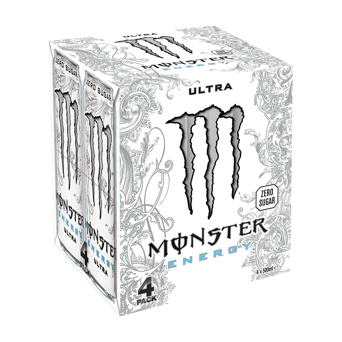 Monster Energy Ultra White (4 x 500 ml) - Produktansicht 2