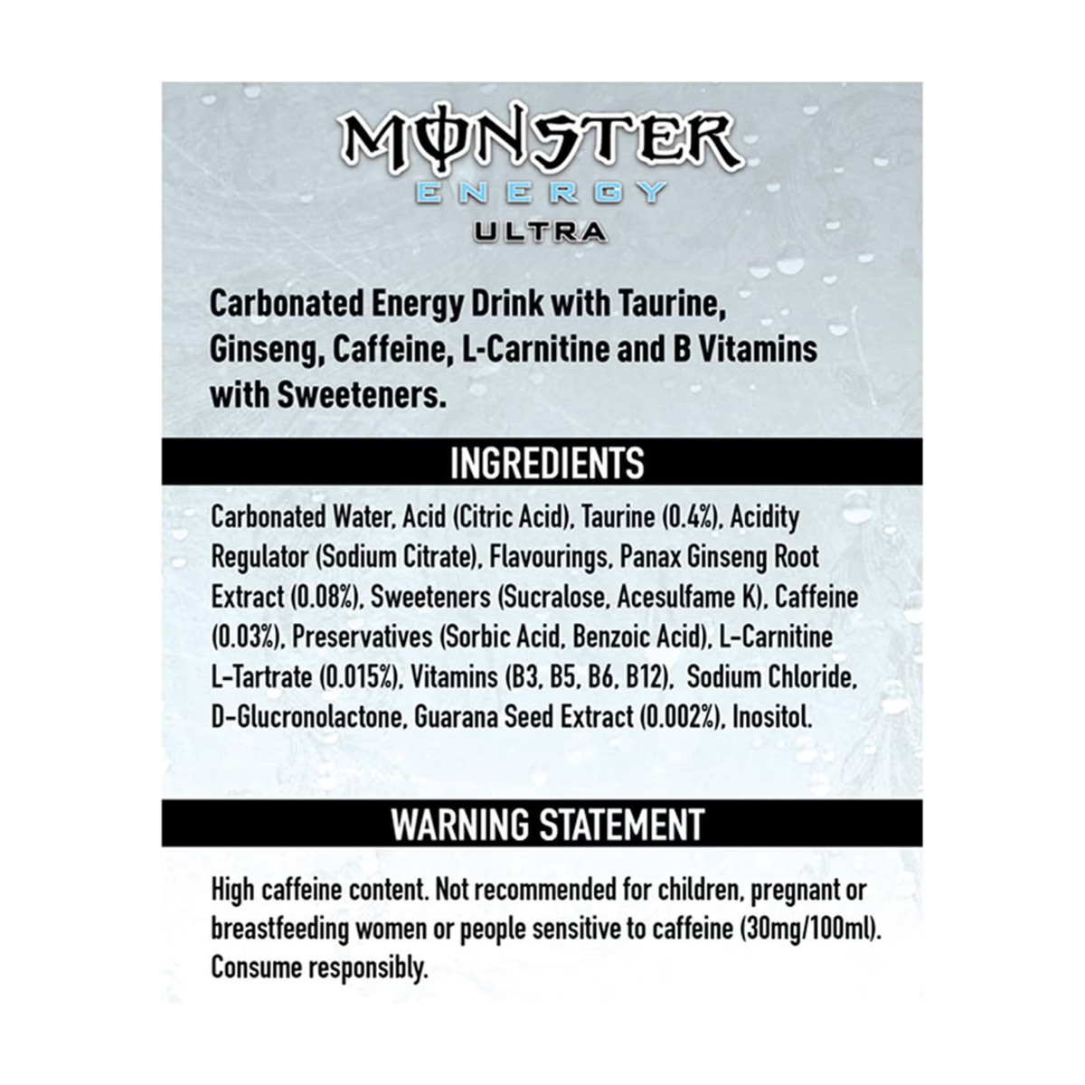Monster Energy Ultra White (4 x 500 ml) - Product view 4