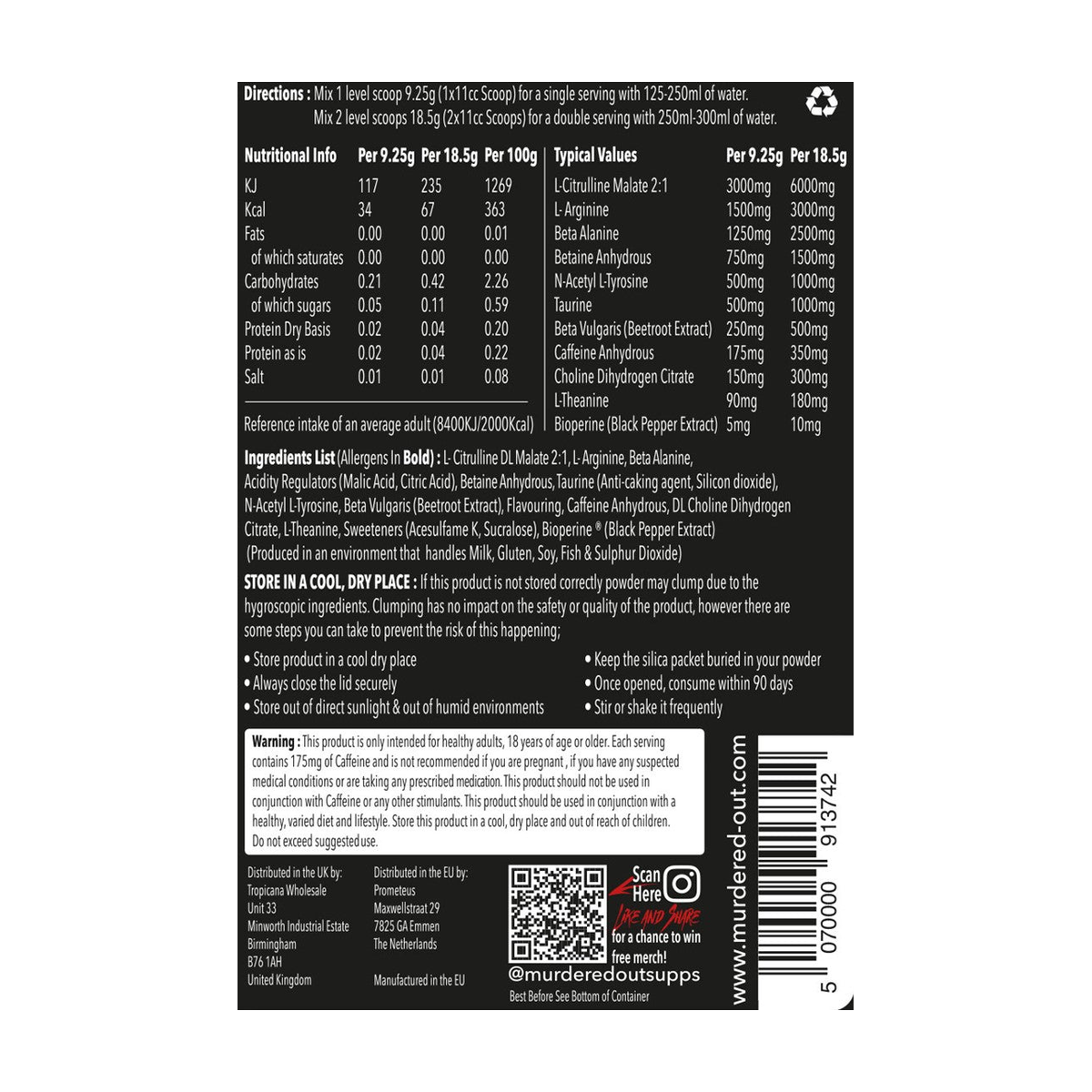 Murdered Out Insidious Pre-workout - Produktansicht 10