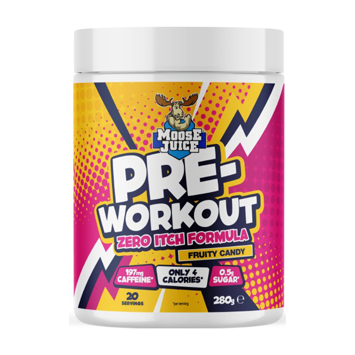 Muscle Moose Pre-workout Zero Itch Formula - 20 Servings