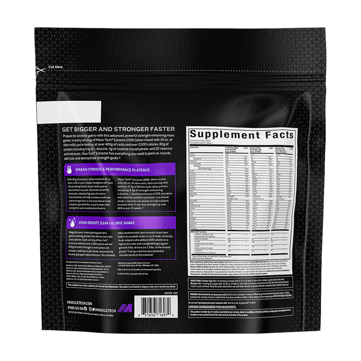 MuscleTech Mass Tech Extreme 2000 - Produktansicht 5