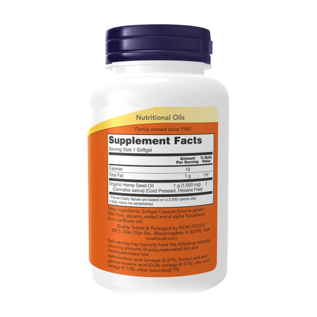 NOW Foods Hemp Seed Oil 1000 mg – Bild 3