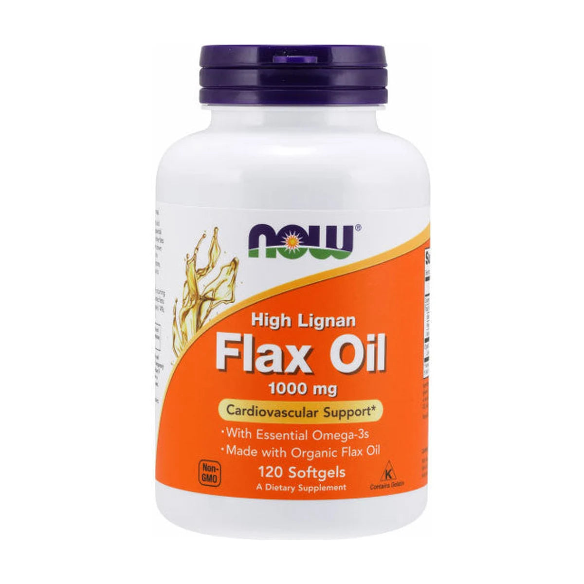 NOW Foods High Lignan Flax Oil Organic 120 softgels