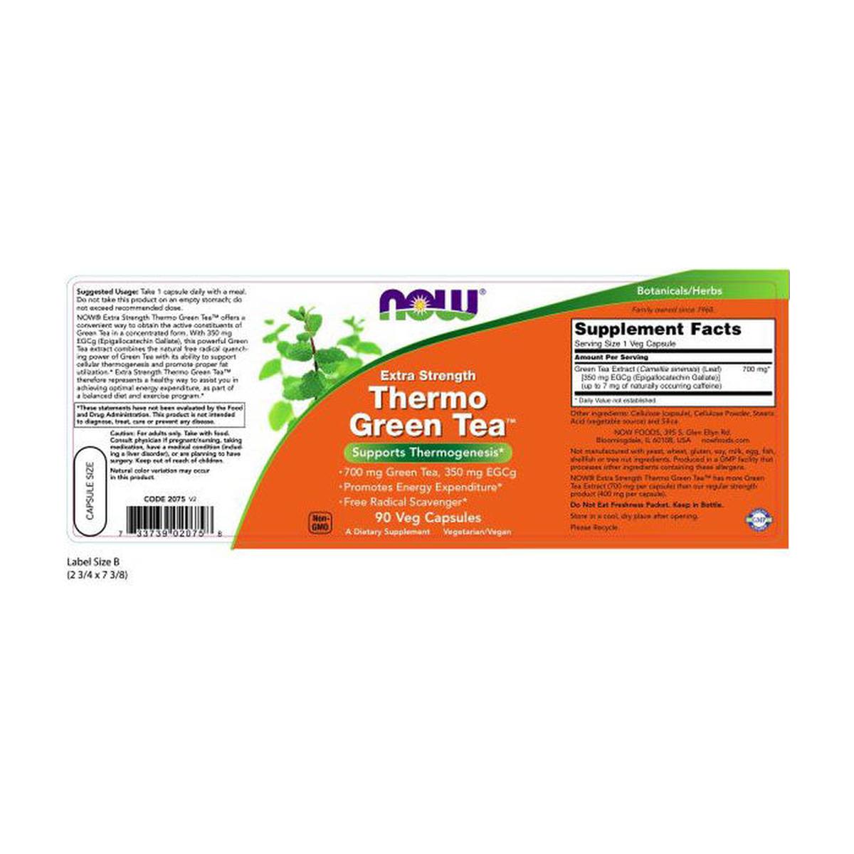 NOW Foods NOW2075 Thermo Green Tea - Product view 3