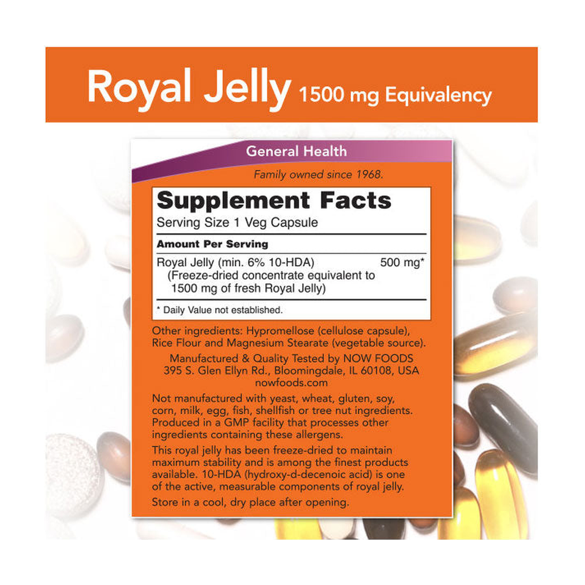 NOW Foods NOW2565 Royal Jelly 1500 mg - Product view 2