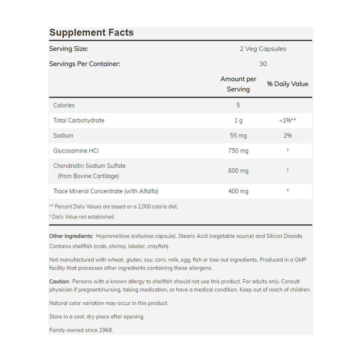 NOW Foods NOW3229 Glucosa & Chondroi & Trace - Product view 3