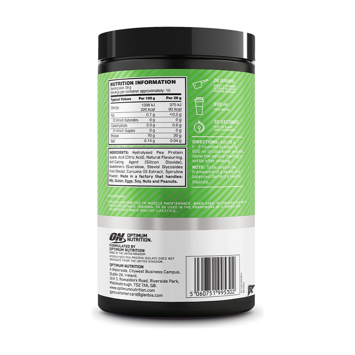 Optimum Nutrition Clear Protein 100% Plant Protein Isolate - Product view 5