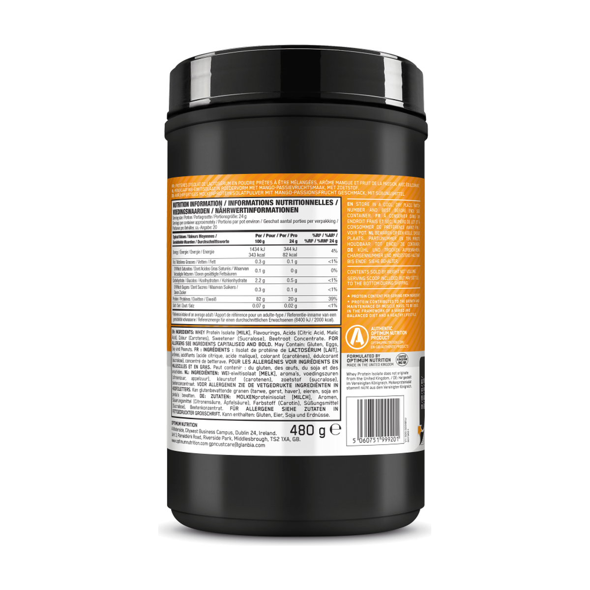 Optimum Nutrition Clear Protein Isolate - Produktansicht 8