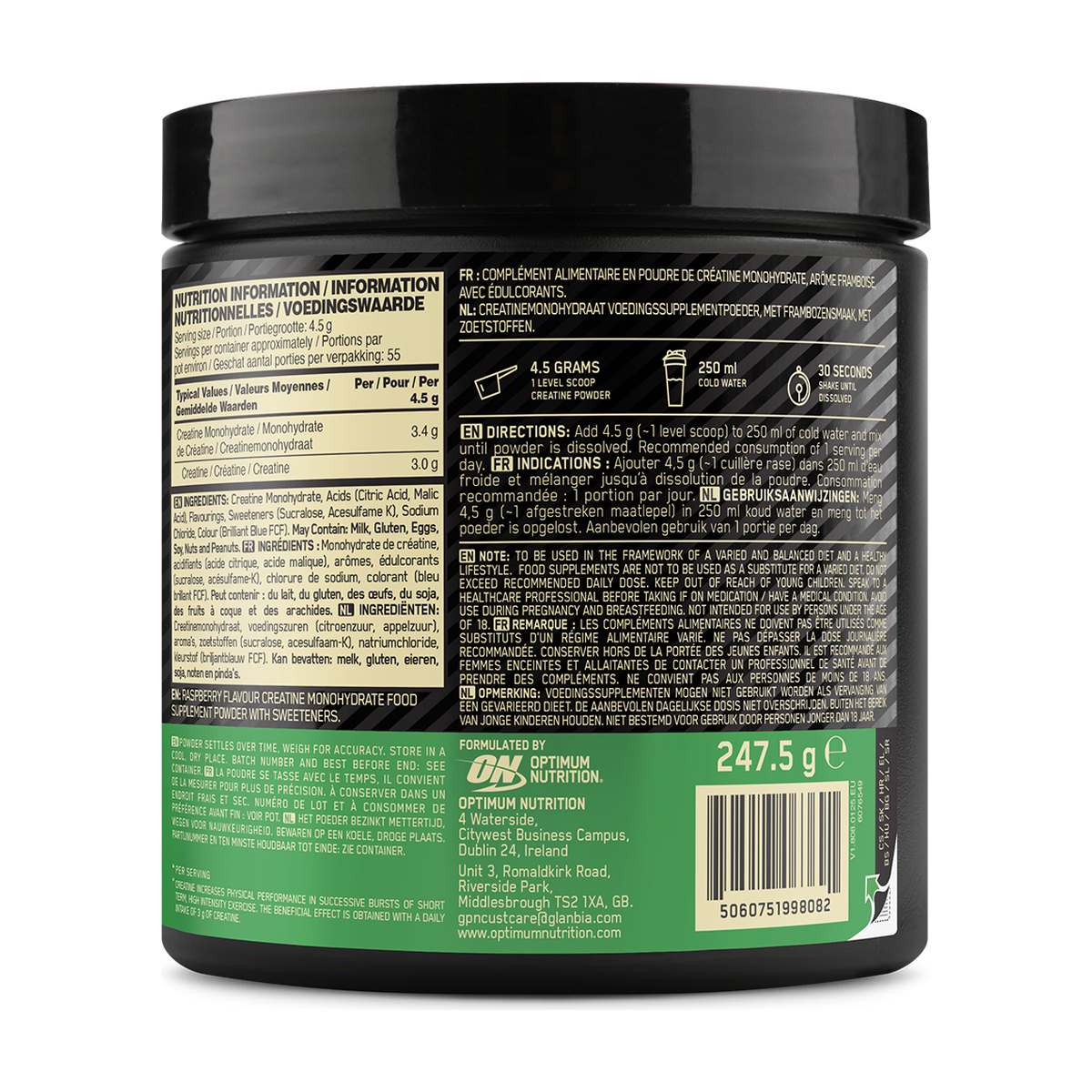Optimum Nutrition Flavoured Micronised Creatine Powder - Product view 5