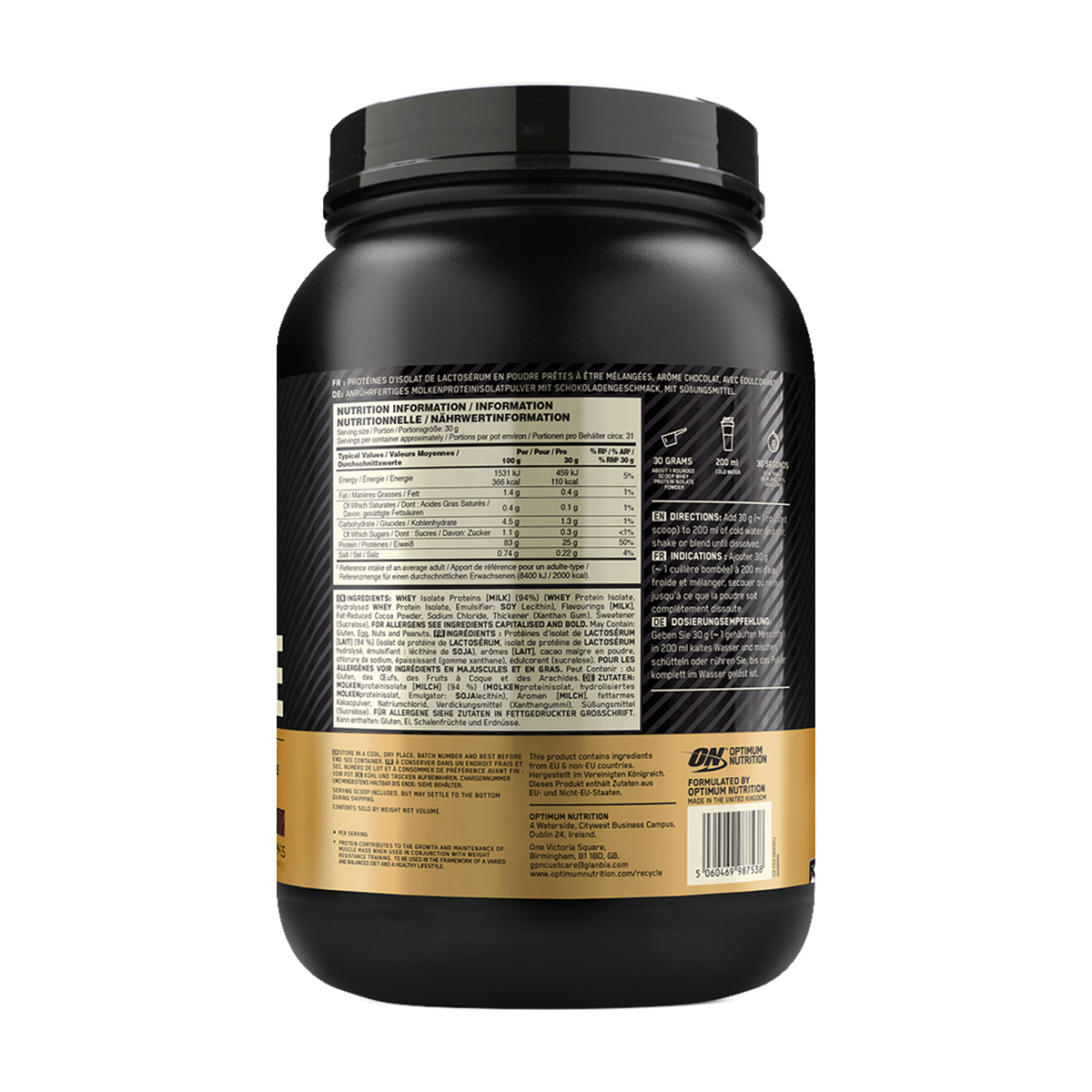 Optimum Nutrition Gold Standard 100% Isolate - Product view 5