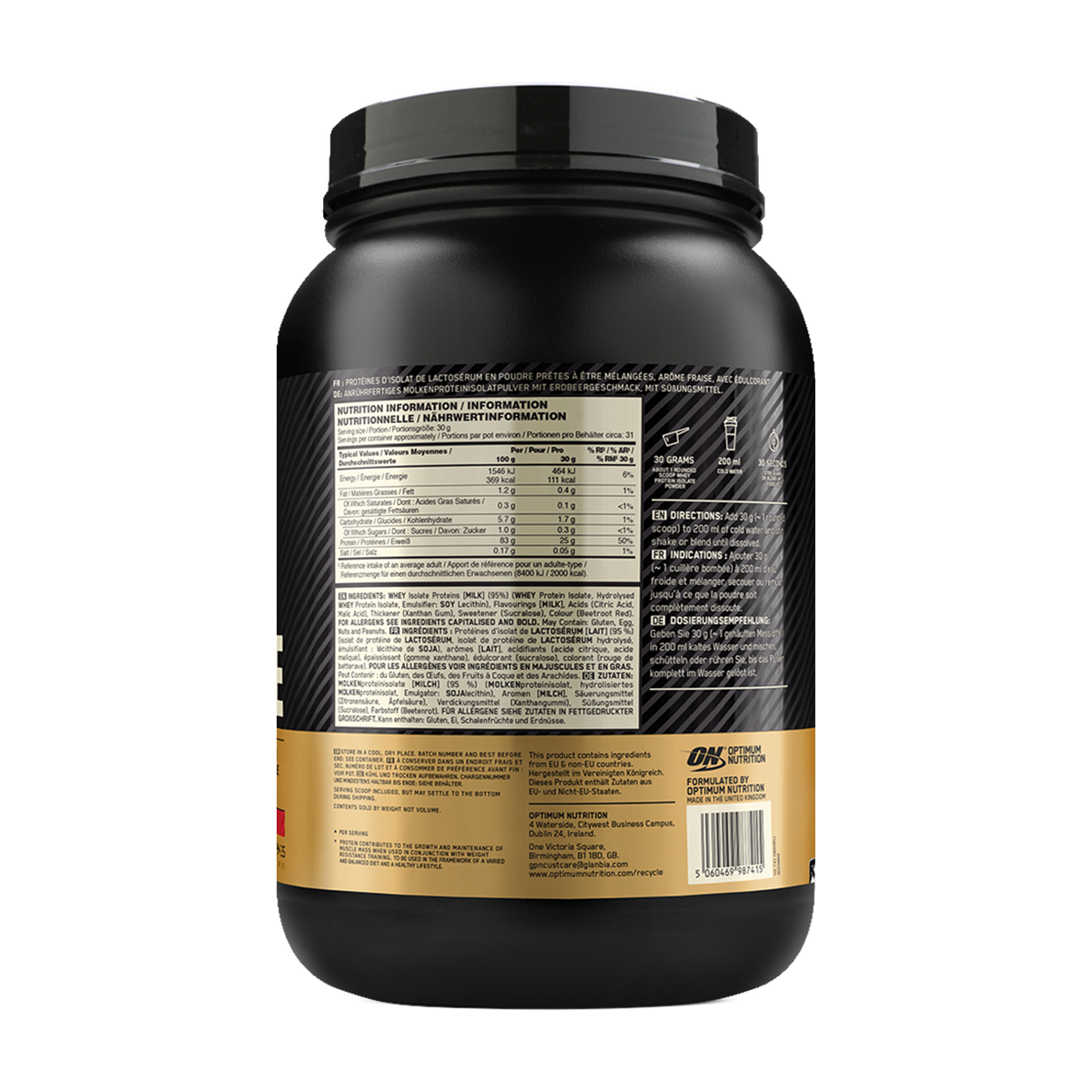 Optimum Nutrition Gold Standard 100% Isolate - Product view 6