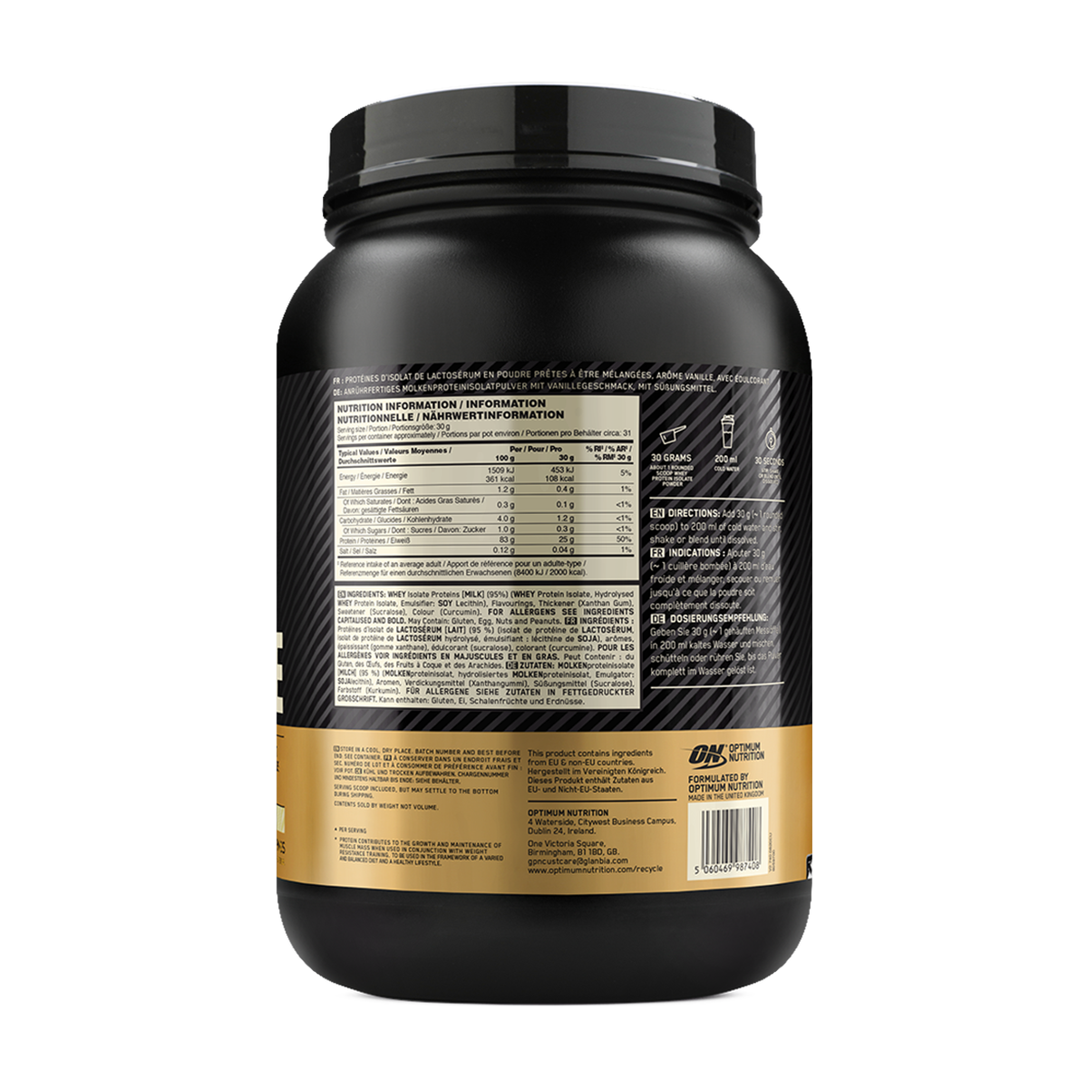 Optimum Nutrition Gold Standard 100% Isolate - Product view 7