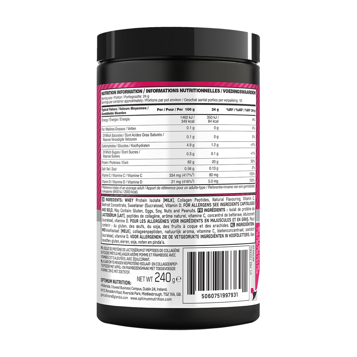 Optimum Nutrition Gold Standard Clear Whey + Collagen - Produktansicht 4