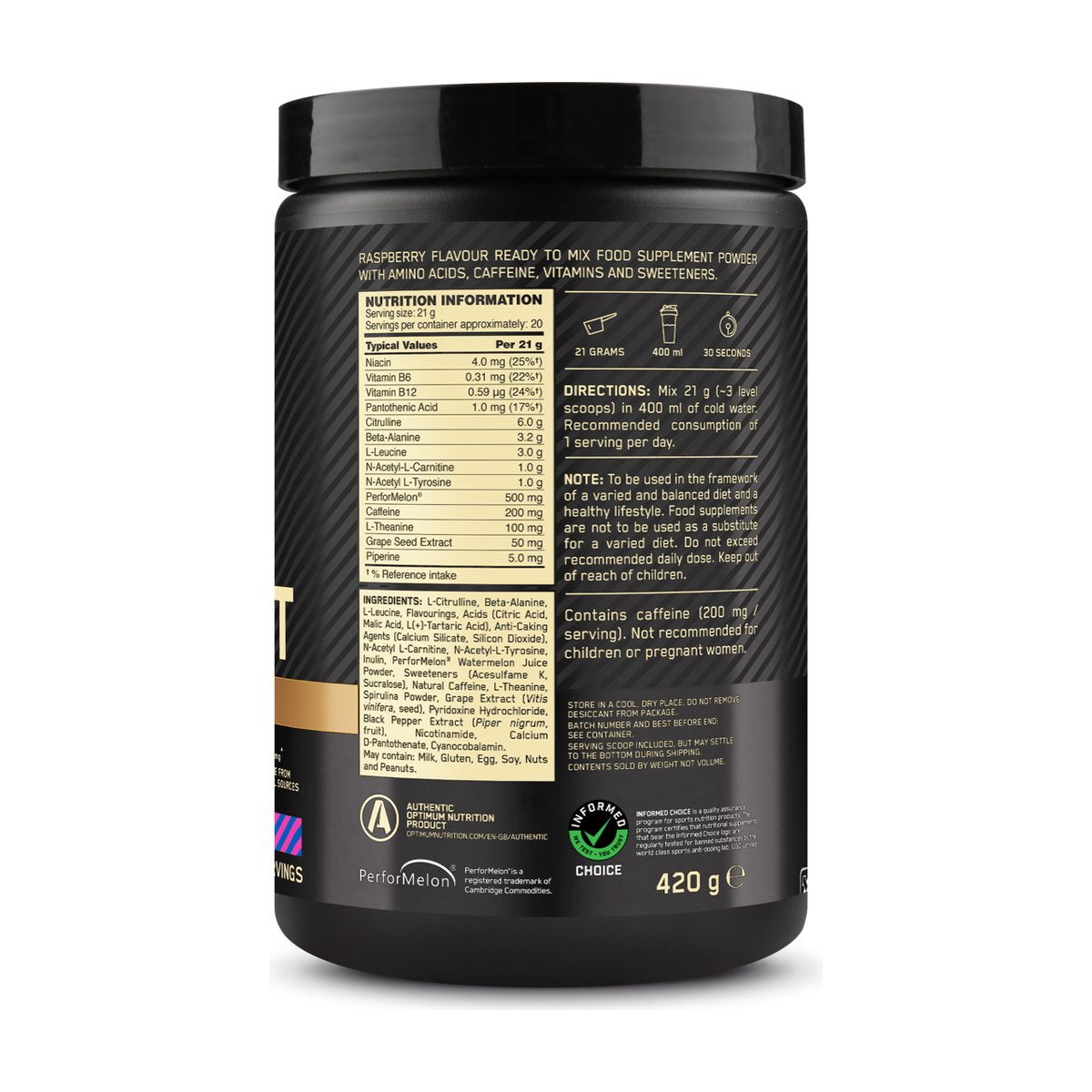 Optimum Nutrition Gold Standard Pre-workout Advanced - Product view 6