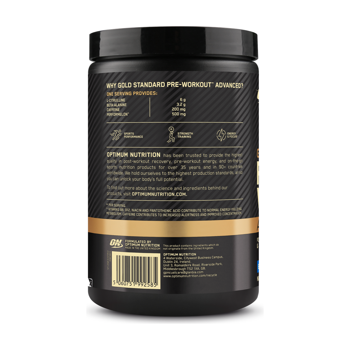 Optimum Nutrition Gold Standard Pre-workout Advanced - Product view 10
