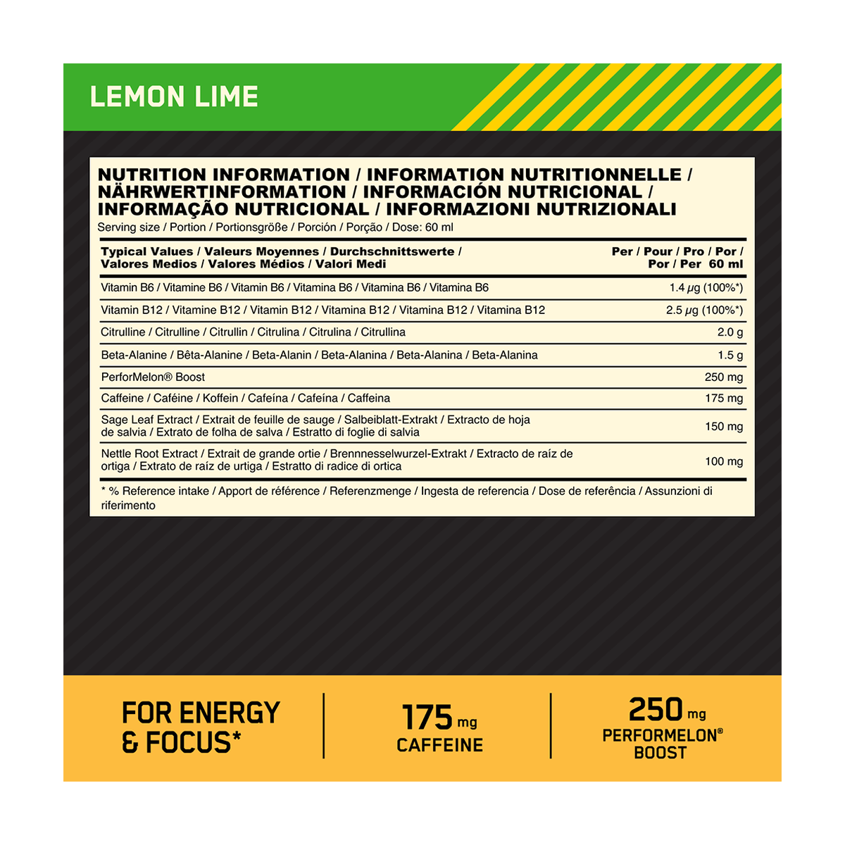 Optimum Nutrition Gold Standard Pre-workout Shot - Product view 4