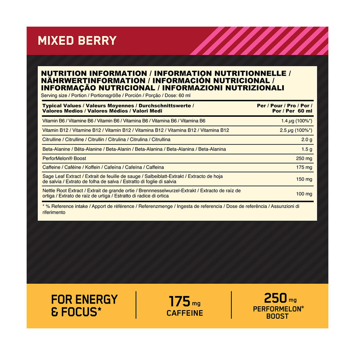 Optimum Nutrition Gold Standard Pre-workout Shot - Product view 5
